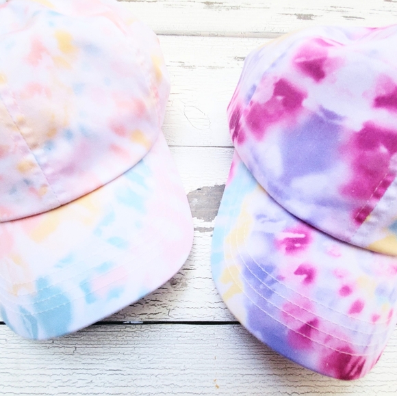 Colorful Tie Dye Cotton Hats - Fuchsia - Picture 2 of 3